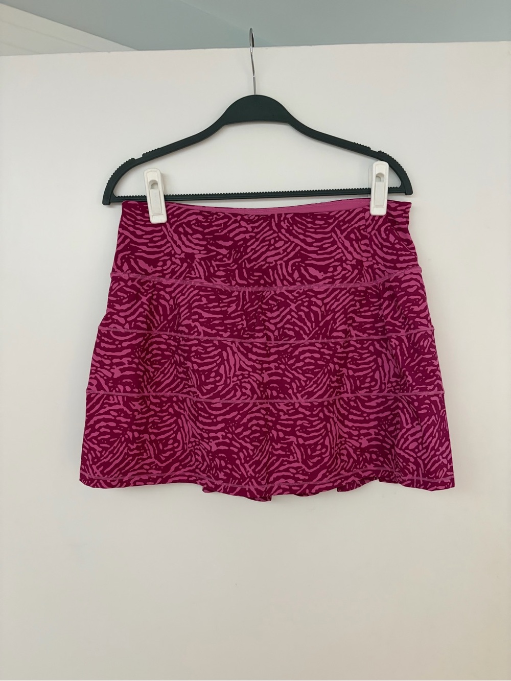 Women’s Pink Patterned Tiered Skirt